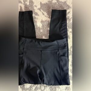 Athleta Girl Black Moto-Vating Tight Leggings in size M 8-10 GUC
